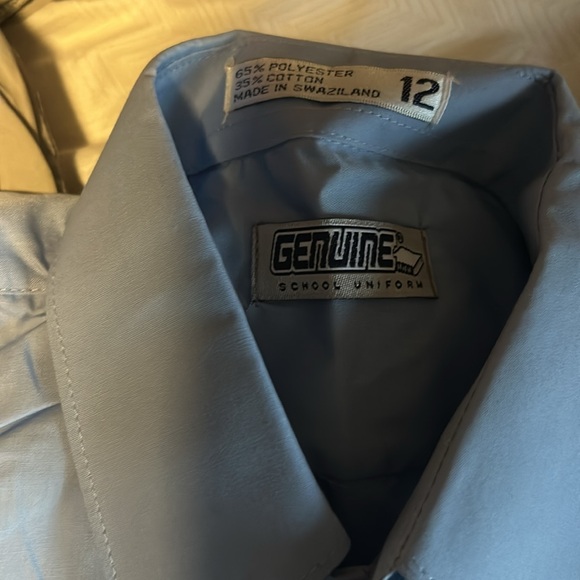 Genuine School Uniforms Blue Button Down Short Sleeve Shirt - 12 NWT - Picture 2 of 3